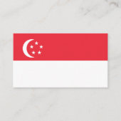 Carte De Visite Drapeau de Singapour (Devant)