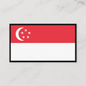 Carte De Visite Drapeau de Singapour, Drapeau de Singapour (Devant)