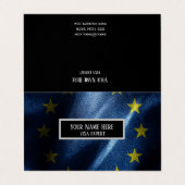 Carte De Visite Drapeau de soie de l'UE (Extérieur déplié)