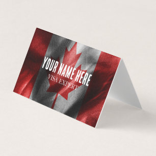 Carte De Visite Drapeau de soie du Canada
