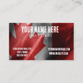 Carte De Visite Drapeau de soie du Canada (Dos)