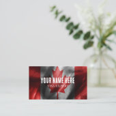 Carte De Visite Drapeau de soie du Canada (Debout devant)