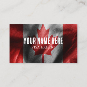 Carte De Visite Drapeau de soie du Canada