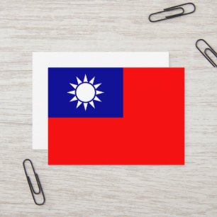 Carte De Visite Drapeau de Taïwan : République de Chine, Taipei ch
