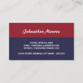 Carte De Visite Drapeau de taxi américain (Dos)