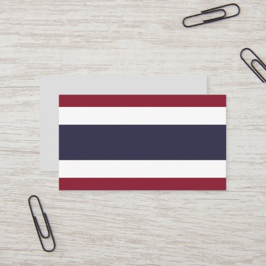 Carte De Visite Drapeau de Thaïlande (Devant/Arrière en situation)