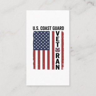 Carte De Visite Drapeau de Vétéran des Garde-Côtes Conception Vect