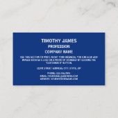 Carte De Visite Drapeau de Virginie, Drapeau de Virginie (Dos)