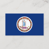 Carte De Visite Drapeau de Virginie, Drapeau de Virginie (Devant)