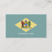 Carte De Visite Drapeau Delawarean, Drapeau du Delaware (Devant)