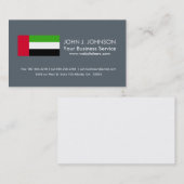 Carte De Visite Drapeau des EAU Emirats Arabes Unis (Devant / Derrière)