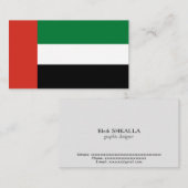 Carte De Visite Drapeau des Émirats arabes unis (Devant / Derrière)
