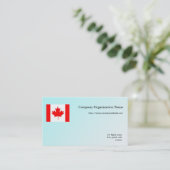Carte De Visite Drapeau des entreprises internationales, fond bleu (Debout devant)