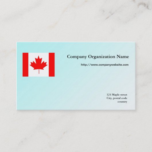 Carte De Visite Drapeau des entreprises internationales, fond bleu (Devant)