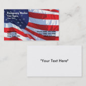 Carte De Visite Drapeau des États-Unis (Devant / Derrière)