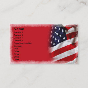 Carte De Visite Drapeau des Etats-Unis
