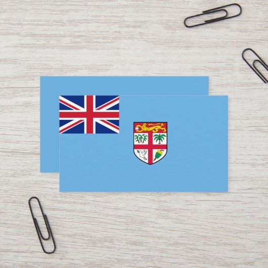 Carte De Visite Drapeau des Fidji (Devant/Arrière en situation)