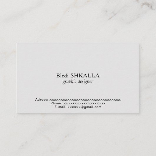 Carte De Visite Drapeau des îles Féroé (Dos)