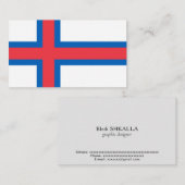 Carte De Visite Drapeau des îles Féroé (Devant / Derrière)