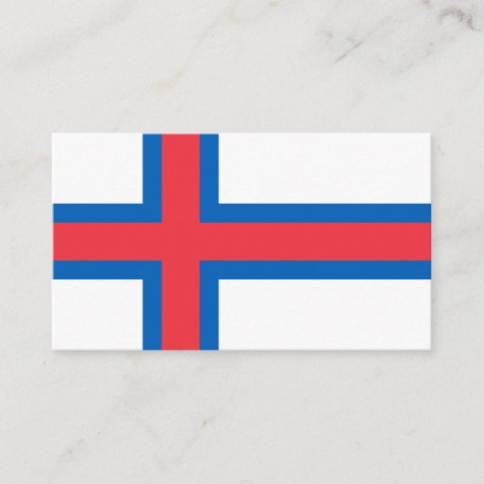 Carte De Visite Drapeau des îles Féroé (Devant)