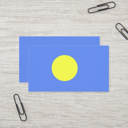 Carte De Visite Drapeau des Palaos (Devant/Arrière en situation)