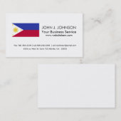 Carte De Visite Drapeau des Philippines (Devant / Derrière)