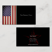 Carte De Visite Drapeau des USA (Devant / Derrière)
