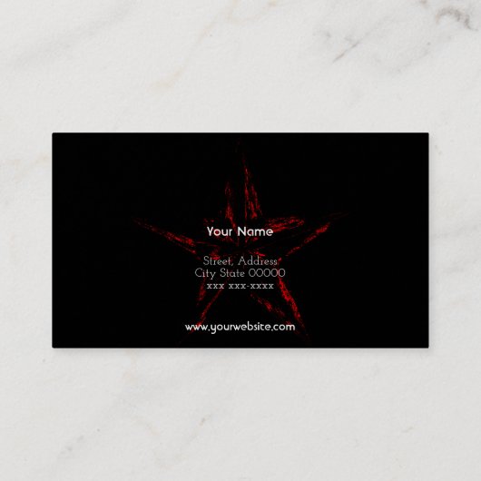 Carte De Visite Drapeau des USA (Dos)