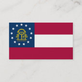 Carte De Visite Drapeau d'état de la Géorgie (Dos)