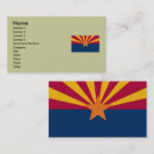 Carte De Visite Drapeau d'état de l'Arizona (Devant / Derrière)