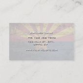 Carte De Visite Drapeau d'état de l'Arizona sur le vieux grain en (Dos)
