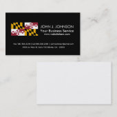 Carte De Visite Drapeau d'état du Maryland (Devant / Derrière)