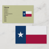 Carte De Visite Drapeau d'état du Texas (Devant / Derrière)