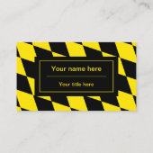 Carte De Visite Drapeau diamant Bavière noir et jaune (Dos)