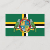 Carte De Visite Drapeau dominicain & Armoiries, Drapeau de la Domi (Devant)