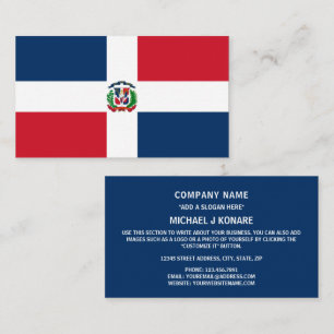 Carte De Visite Drapeau dominicain, Drapeau de la République Domin