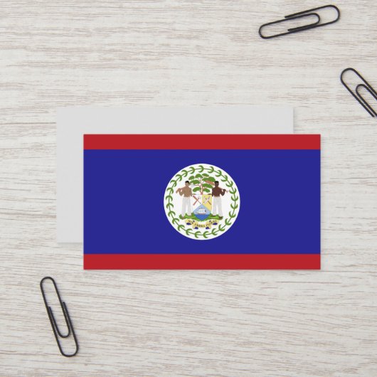 Carte De Visite Drapeau du Belize (Devant/Arrière en situation)