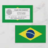 Carte De Visite drapeau du Brésil (Devant / Derrière)