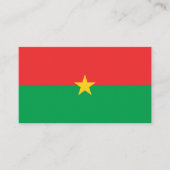 Carte De Visite drapeau du Burkina Faso (Devant)