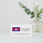 Carte De Visite Drapeau du Cambodge (Debout devant)