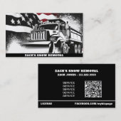 Carte De Visite *~* Drapeau du camion d'enlèvement de neige Rouge  (Devant / Derrière)