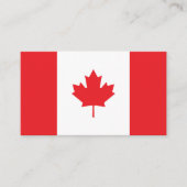 Carte De Visite Drapeau du Canada (Devant)