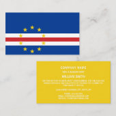 Carte De Visite Drapeau du Cap-Vert, Drapeau du Cap-Vert (Devant / Derrière)