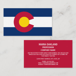 Carte De Visite Drapeau du Coloradan, Drapeau du Colorado