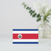 Carte De Visite Drapeau du Costa Rica, Drapeau du Costa Rica (Debout devant)