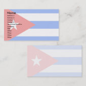 Carte De Visite Drapeau du Cuba (Devant / Derrière)