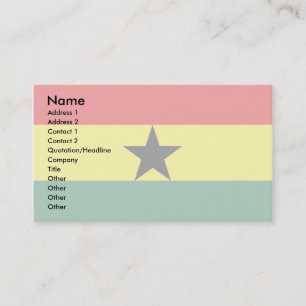 Carte De Visite Drapeau du Ghana