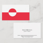 Carte De Visite Drapeau du Groenland (Devant / Derrière)