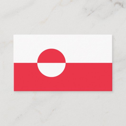 Carte De Visite Drapeau du Groenland (Devant)