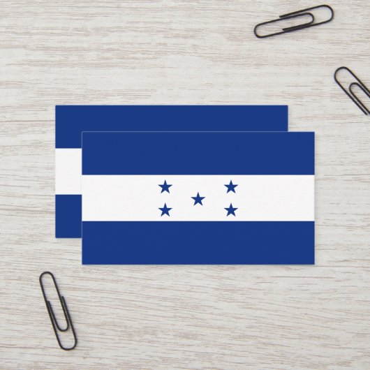 Carte De Visite Drapeau du Honduras (Devant/Arrière en situation)